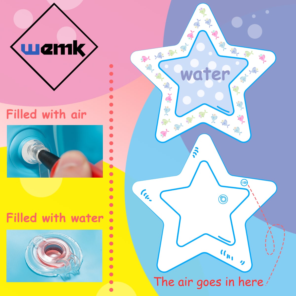 2 Tapis de jeu gonfable bébé Tapis de jeu gonfable pour bébé enfant bambin