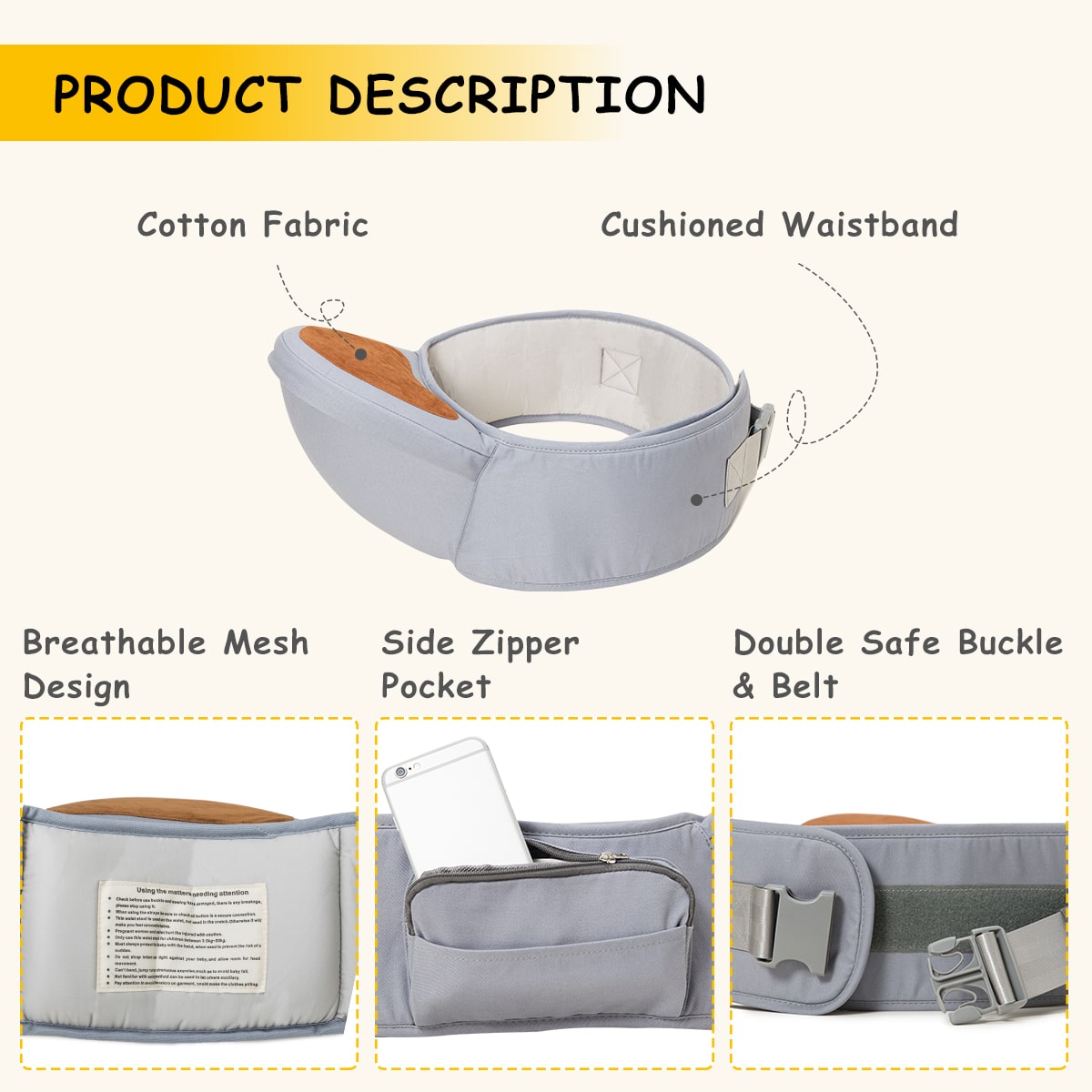 fauteuil bebe couleur gris