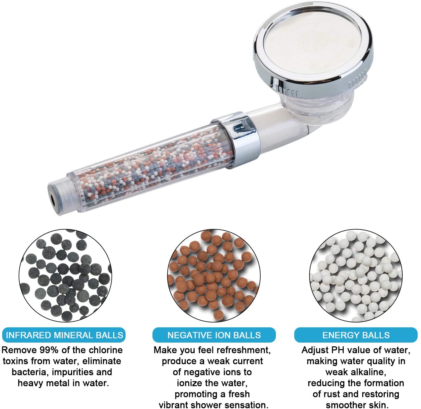 perle pommeau douche filtre anti calcaire