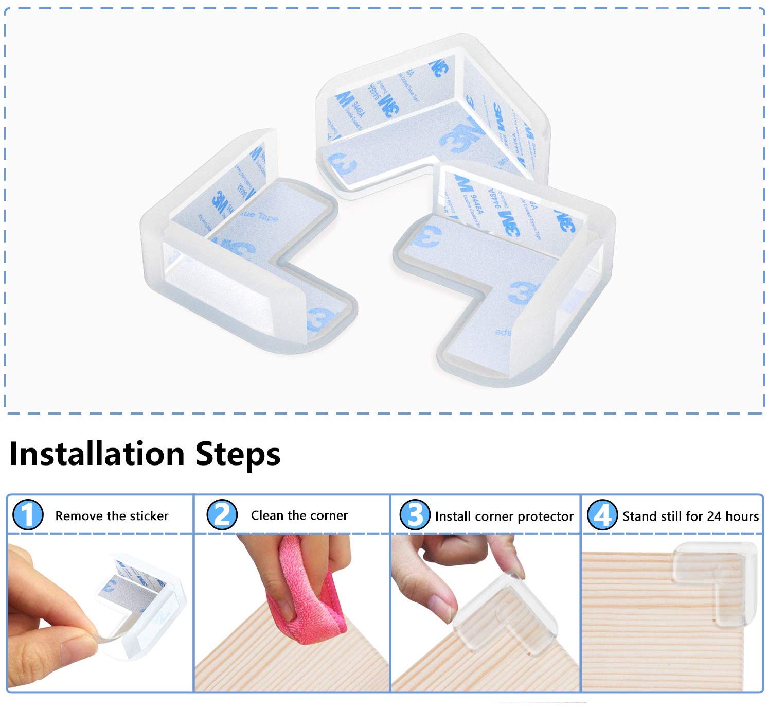 protecteur coin de tabe facile a installer