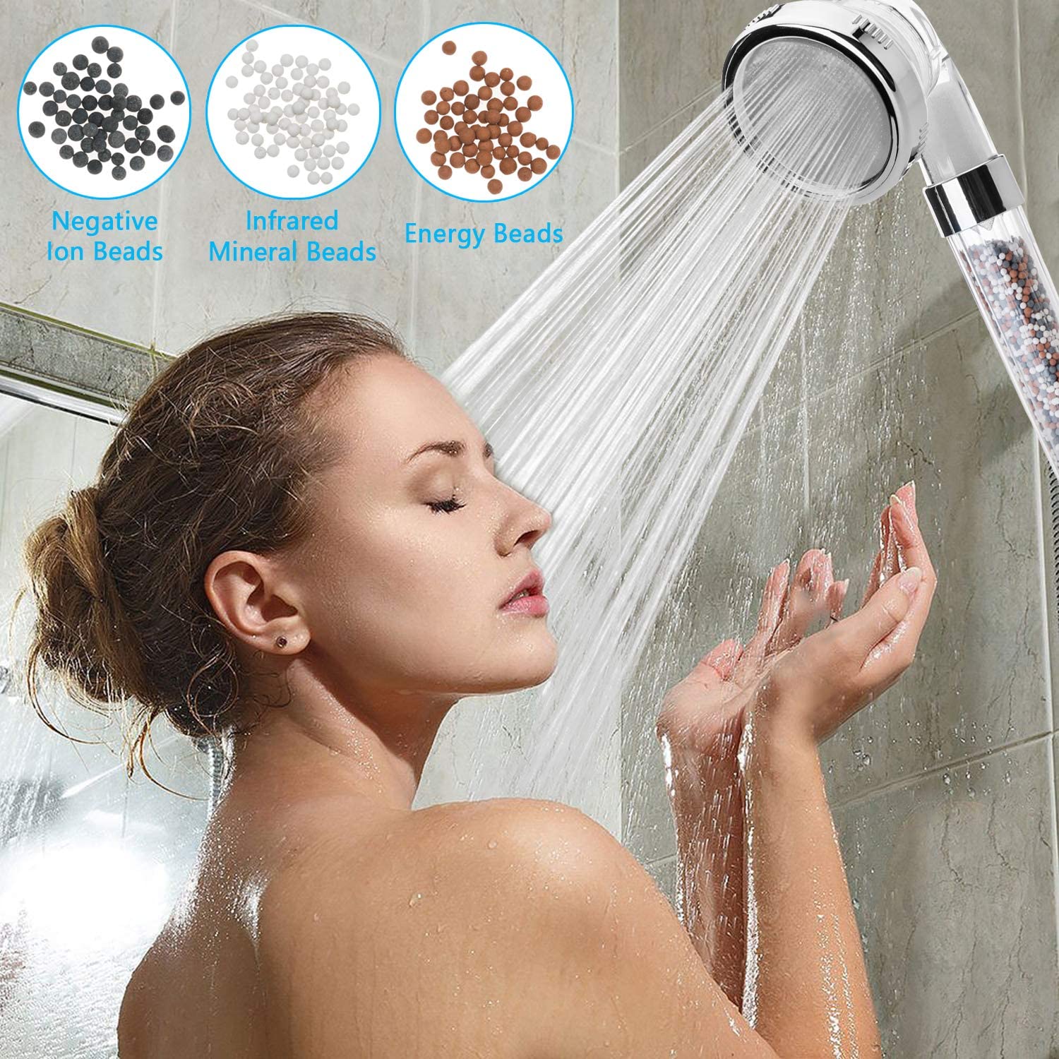 Meilleur pommeau douche filtre bille ion